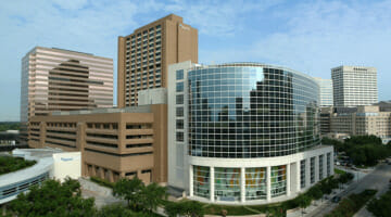 An aerial view of Baylor St. Luke's Medical Center