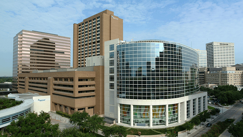 An aerial view of Baylor St. Luke's Medical Center